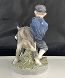 Royal Copenhagen - 772 Farm Boy w/ Calf Porcelain Figurine Denmark