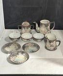 Vintage Japanese Dragon ware Tea Set Moriage Dragon Tea Pot, Cups, Creamer, Sugar, Japan