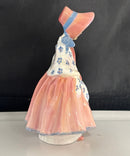 Royal Doulton - Lily HN 1798 England Porcelain Lady Figurine Pink Dress Blue Hat Vintage