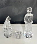 Waterford - Crystal Nativity Set Mary, Joseph, Baby Jesus 3 Piece