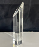 Large Optical Crystal Geometric Obelisk Prism Sculpture