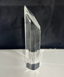 Large Optical Crystal Geometric Obelisk Prism Sculpture