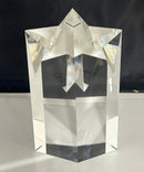 Large Optical Crystal Star Award Paperweight Sculpture Clear Faceted Display Decor