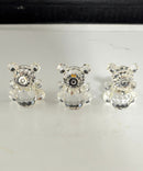Crystal World Birthstone Bears – February, April & May Crystal Figurines