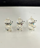 Crystal World Birthstone Bears – February, April & May Crystal Figurines