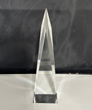Large Optical Crystal Obelisk Tower Paperweight Prism Sculpture Clear Crystal Décor