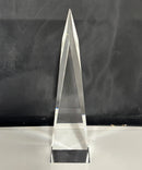 Large Optical Crystal Obelisk Tower Paperweight Prism Sculpture Clear Crystal Décor