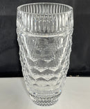 Waterford - Crystal 11' Vase Clear Lead Crystal Geometric Honeycomb Pattern