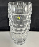 Waterford - Crystal 11' Vase Clear Lead Crystal Geometric Honeycomb Pattern