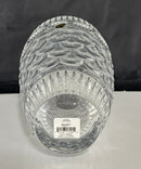 Waterford - Crystal 11' Vase Clear Lead Crystal Geometric Honeycomb Pattern