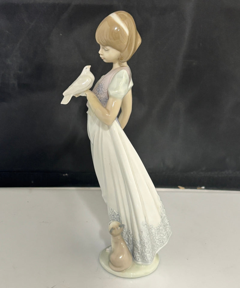 Lladro 電話をかける少女像 S466 Vintage Lladro Figurine: Girl With