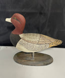Redhead Duck Decoy Painted Wooden Waterfowl Folk Art Sculpture