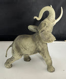 Vintage Kaiser West Germany Elephant Figurine Raised Trunk Porcelain Hand Painted
