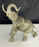 Vintage Kaiser West Germany Elephant Figurine Raised Trunk Porcelain Hand Painted