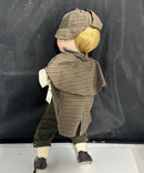 Edwin M. Knowles Little Sherlock Porcelain Doll Born to be Famous w/ Box, COA & Magnifying Glass