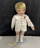Ashton-Drake Galleries Brandon Porcelain Doll NIB Original Box, Wrist Tag, COA