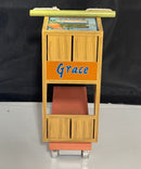 American Girl Kit Kittredge Produce Cart Market Wagon Orange Crate Stand Retired
