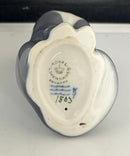 Royal Copenhagen Porcelain Gray & White Seated Cat Figurine