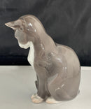Royal Copenhagen Porcelain Seated Cat Figurine