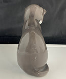 Royal Copenhagen Porcelain Seated Cat Figurine