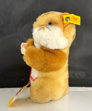 Vintage Steiff Goldy Hamster Plush Stuffed Animal Button In Ear w/ Tags, Germany