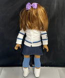 American Girl Mia St.Clair Doll Pleasant Company Red Hair Blue Eyes w/ Book & Ice Skates