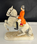 Vintage Goebel West Germany Equestrian Rider on White Horse Figurine GF136