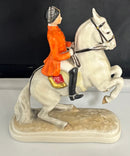 Vintage Goebel West Germany Equestrian Rider on White Horse Figurine GF136
