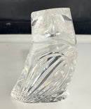 Waterford Crystal Owl Figurine Paperweight Irish Lead Crystal Bird 4", Please Read