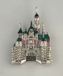 Disney Parks Sleeping Beauty Castle Pin Made w/ Swarovski Crystal Boxed Retired