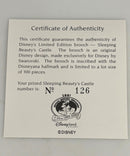 Disney Parks Sleeping Beauty Castle Pin Made w/ Swarovski Crystal Boxed Retired