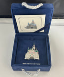 Disney Parks Sleeping Beauty Castle Pin Made w/ Swarovski Crystal Boxed Retired