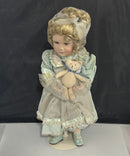 Ashton-Drake Ashleigh Porcelain Doll Sandy Freeman COA Box Teddy Bear Stand