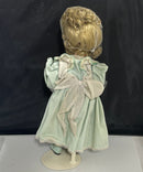 Ashton-Drake Ashleigh Porcelain Doll Sandy Freeman COA Box Teddy Bear Stand