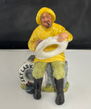 Royal Doulton The Boatman HN2417 Figurine Fisherman Yellow Oilskin Jacket England