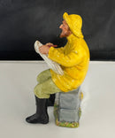 Royal Doulton The Boatman HN2417 Figurine Fisherman Yellow Oilskin Jacket England