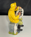 Royal Doulton The Boatman HN2417 Figurine Fisherman Yellow Oilskin Jacket England