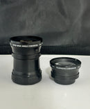 Lot of 2 Camera Lens Converters 37mm 0.5x Wide Angle & 2.0x Telephoto