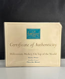 WDCC Millennium Mickey On Top of the World 2000 Figurine Disney Society COA & Pin - Please Read
