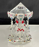 Crystal World Limited Edition Merry Go Round Carousel Crystal Figurine COA Box