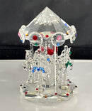 Crystal World Limited Edition Merry Go Round Carousel Crystal Figurine COA Box