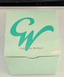 Crystal World Black Jack Teddies Crystal Figurine Mirror Base Pink & Red Heart w/ Box