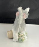 Lladro 6568 Curious Kitten Cat Porcelain Figurine Spain w/ Box Broken Leaves