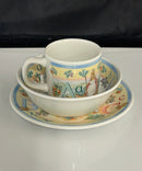 Wedgwood Peter Rabbit Alphabet 3‑Pc Children’s Dinnerware Set Plate Bowl Mug England