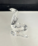 Swarovski Crystal Cobra Snake Figurine Clear Retired Tail Reglued