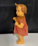 Vintage Goebel M.I. Hummel Composition Girl Display Doll 10.5" Germany Mold