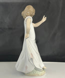 Lladro 6990 Bellflower Symbol of Gratitude Figurine w/ Box Head Crack Petal Chip