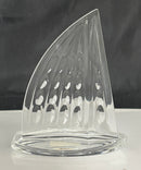 Waterford Crystal Sailboat Paperweight Figurine Nautical Ireland Light Surface Scratches
