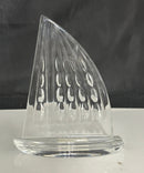 Waterford Crystal Sailboat Paperweight Figurine Nautical Ireland Light Surface Scratches