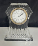 Waterford Crystal Mantel Desk Clock Quartz Untested Chips As‑Is Irish Style